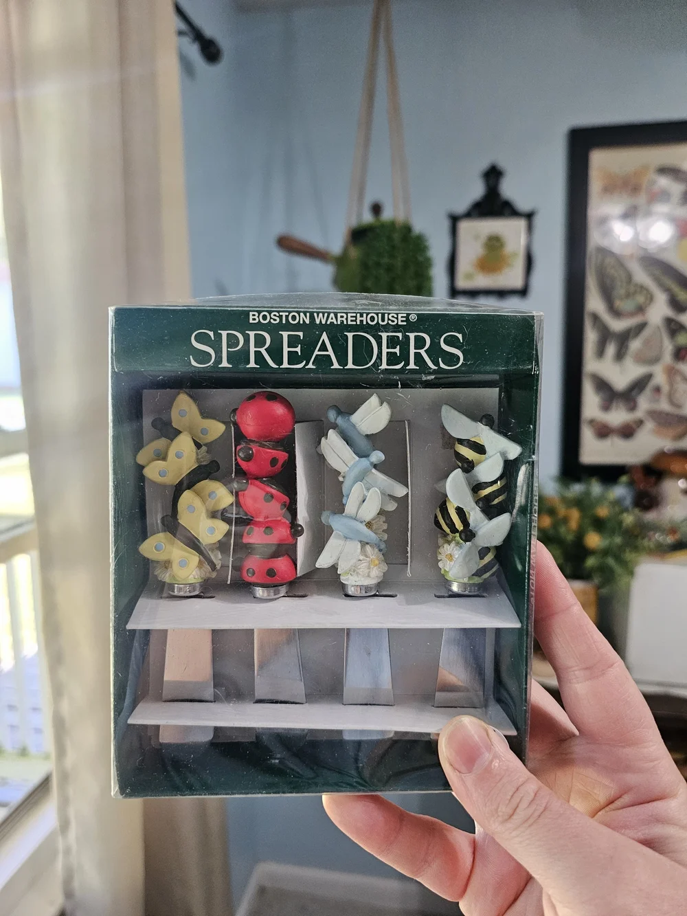 Vintage Y2K Boston Warehouse Decorative Spreaders Butterflies Bugs Cottagecore